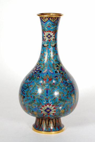 Chinese Cloissonne Bottle Shaped Vase