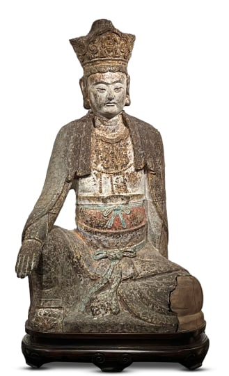 Rare and important Large Chinese Iron Figure of a Bodhisattva