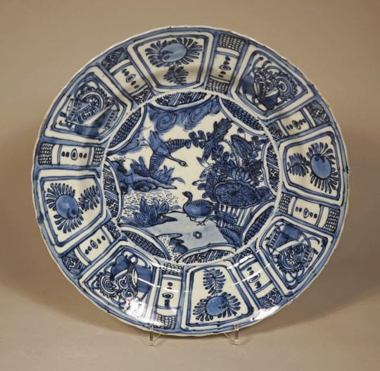 Chinese Blue and White Kraak-Ware Plate
