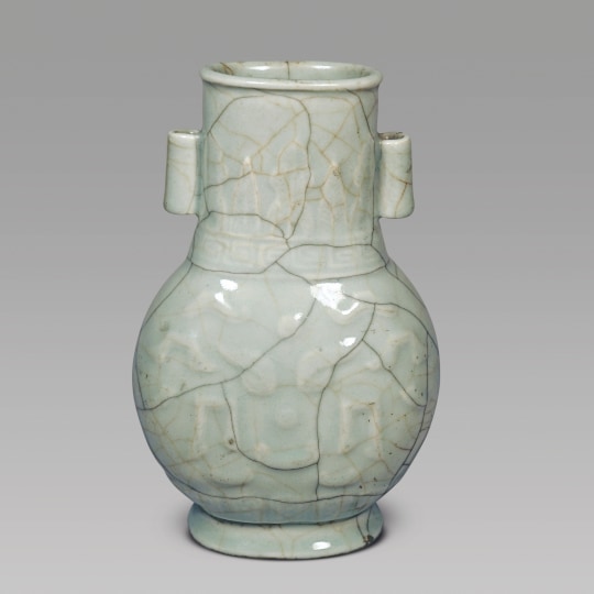 Fine and Rare Geyao Glazed Porcelain Hu Vase