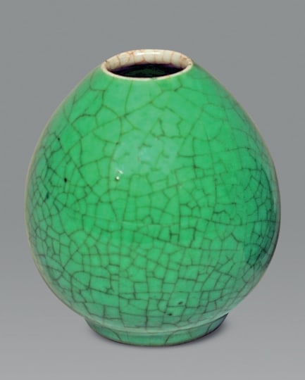 Chinese Apple Green Glazed Porcelain Water Coupe