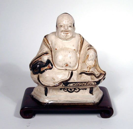 Chinese Cizhou Glazed Figure of Budai