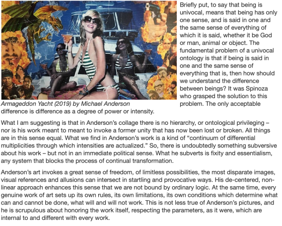 Armageddon Yacht: Michael Anderson at New York’s Arts &amp; Leisure