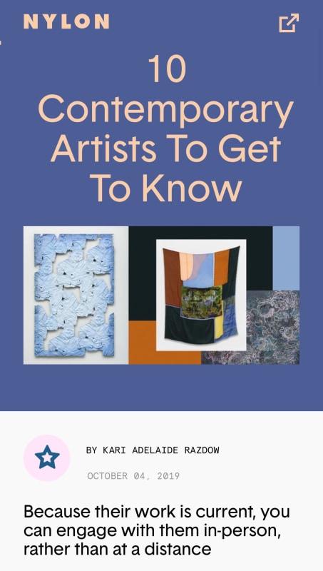 Brian Wood in &quot;Ten Contemporary Artists to Get to Know&quot; by Kari Adelaide on NYLON