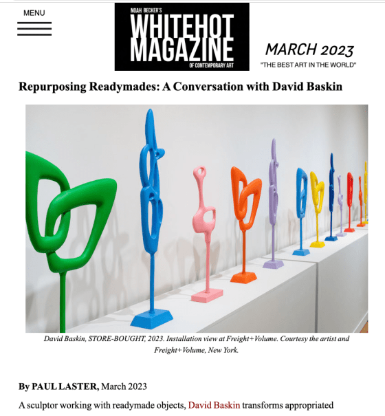 Repurposing Readymades: A Conversation with David Baskin