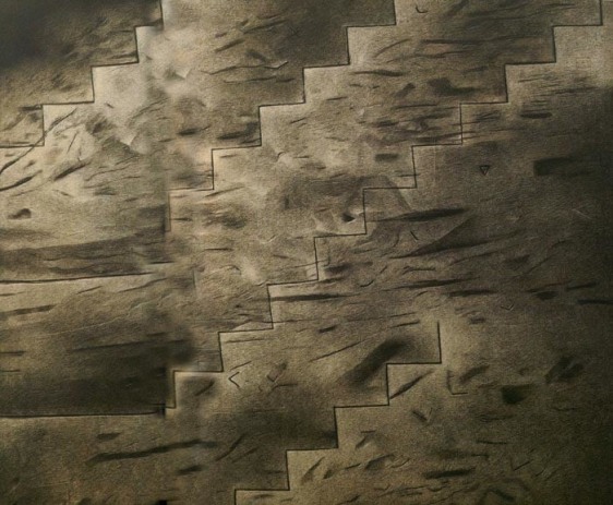 Rameshwar Broota TRACES OF MAN I 1995 Oil on canvas 70 x 80 in.