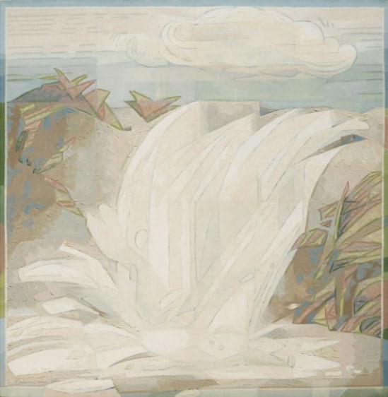 THE CASCADE 2005 Oil paint on canvas 50 x 50 in.