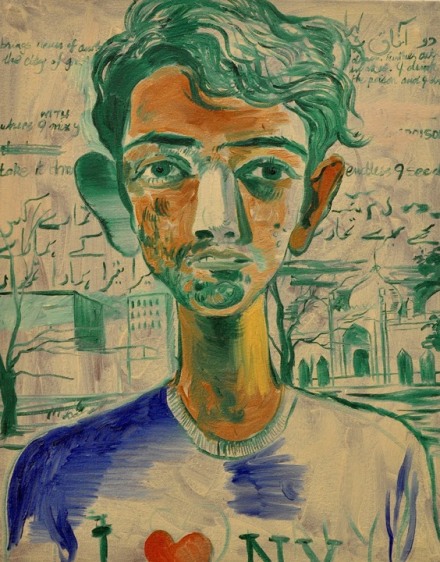 Salman Toor Cobbled-Together Boy 2015 Oil on canvas 19 x 15 in.