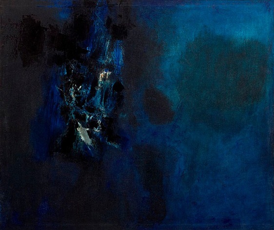 S. H. Raza REFLECTIONS 1962 Oil on canvas 29.5 x 25.5 in.