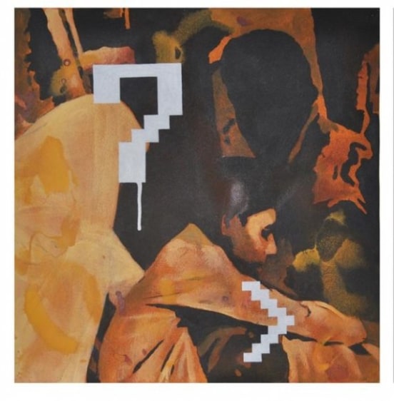 Baiju Parthan PASSAGE 1 (SOFT GRAFFITI SERIES) 2010 Acrylic on paper 22 x 22 in.