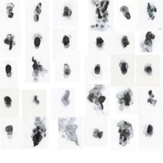 Ahsan Jamal SERIES TWO 2008 Thumb impressions on paper 3 x 4 in. each