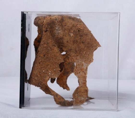 Ratna Gupta SOMEDAY CONTAINED SERIES (BOX 2) 2014 Acrylic box containing mixed media 6 x 4 x 6 in.