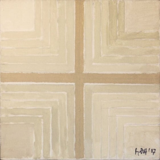 S.H. Raza White Cross 2007 Acrylic on canvas 12 x 12 in.