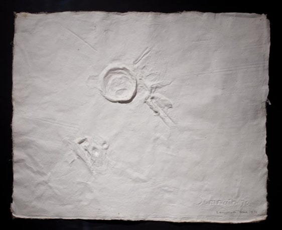 Somnath Hore WOUND SERIES-5 ND Cast handmade paper 19 x 25 in.