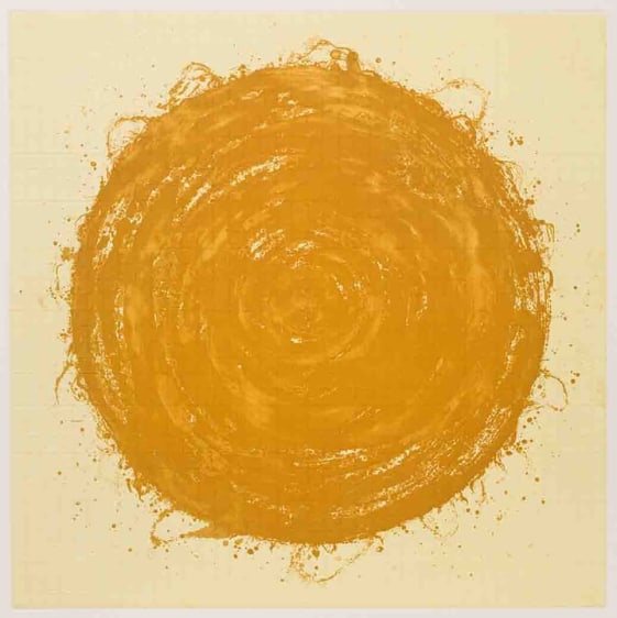 Abdullah M. I. Syed ENMESHED YELLOW (Ed. of 10) 2013 Sugar-Lift, aquatint and embossed on Velin Arches 300gsm paper 18.7 x 18.7 in.