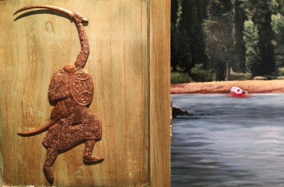 Adeela Suleman   Not Everyone's Heaven - 3 (Detail)  2017  Wood, Polish &amp; Enamel Paint Hardener and Lacquer   80 x 46 x 5 in.