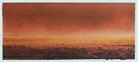 Sujith S. N.   Untitled   2020  Watercolor on paper  34 x 80 in.