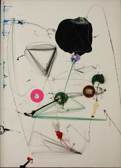 Aditya Pande The Castle Of Otranto (Vision 1) 2016 Mixed media on canvas 57 x 40.5 in.