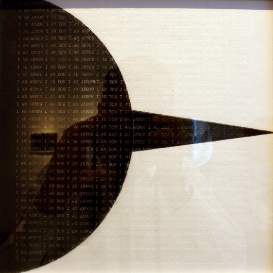 Abdullah M. I. Syed I am Arrow I am Bow: A page from Brut-Nama Charcoal and typed on Canson paper 11 x 11 in. 2013