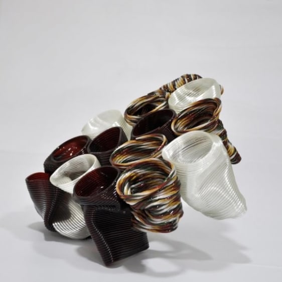Anjali Srinivasan BUILDING ONTOLOGY 12 Glass bangle spirals 21 in. (Dia.) x 10 in.