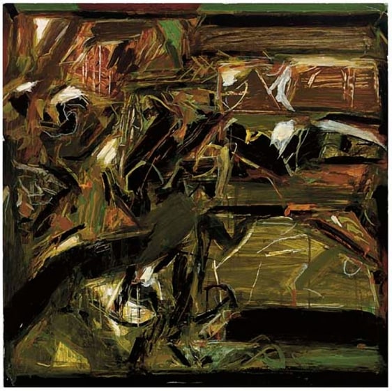 S. H. Raza Untitled Abstract c. 1970s Acrylic on board 31.5 x 31.5 in.