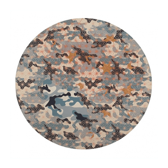 Fatima Munir  To the Moon and Back 1  2017  Hand embroidery, ink jet on canvas   18 x 18 in.