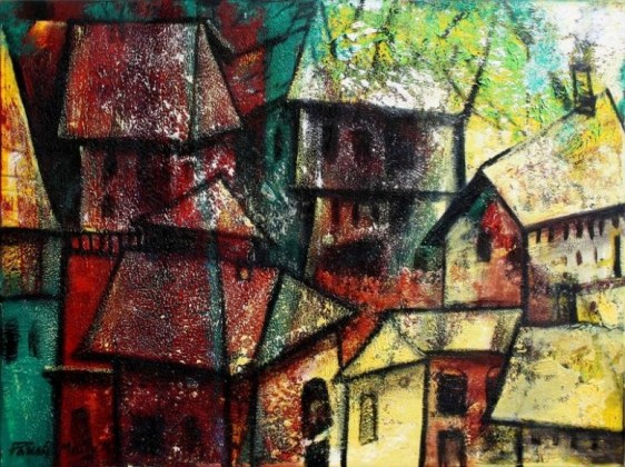 Paresh Maity SUMMER IN SHIMLA 2014 Oil on canvas 36 x 48 in.