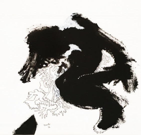 Jagath Weerasinghe Untitled III 2016 Acrylic on paper 20 x 16 in.