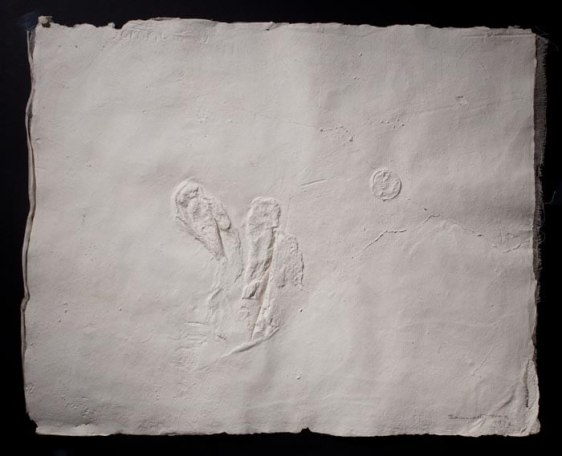 Somnath Hore WOUND SERIES-7 ND Cast handmade paper 19 x 25 in.