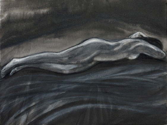 Sharmistha Ray NUDE 10 2013 Charcoal and ink on canvas 12 x 16 in.