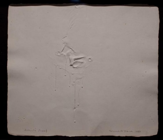 Somnath Hore WOUND SERIES-10 ND Cast handmade paper 14 x 17 in.