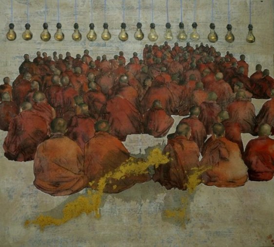 G. R. Iranna EN-LIGHT 2012 Acrylic on tarpaulin 60 x 66 in.