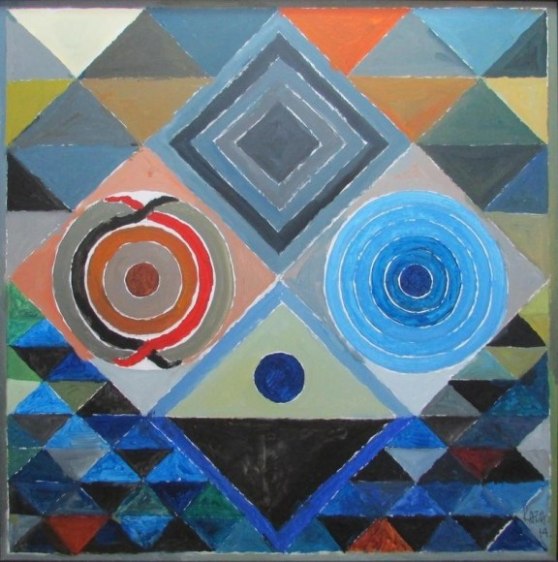 S.H. Raza PRAKRITI 2014 Acrylic on canvas 40 x 40 in.