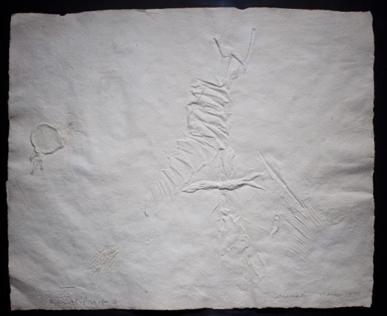 Somnath Hore WOUND SERIES-2 ND Cast handmade paper 19 x 25 in.