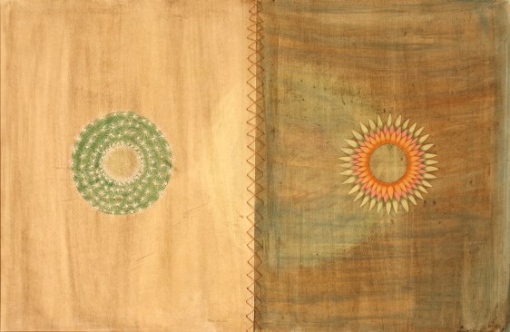 Aisha Rahim Untitled (Flower and Cactus) 13 x 20 in. Gouache on wasli Estimate - $2,000 - $3,000