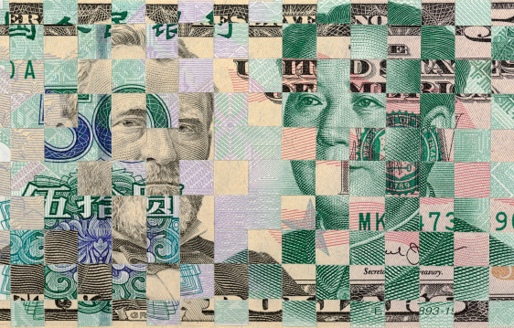 Abdullah M. I. Syed, Weaving Myths and Realities: 50 US Dollars and 50 Chinese RMB (Portrait, Recto) (Detail), 2020