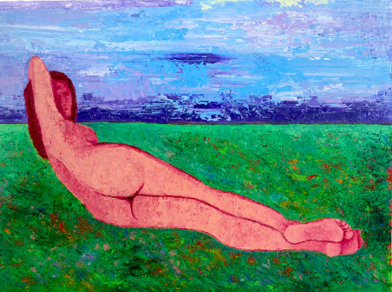 Sharmistha Ray A PLACE OF HER OWN 2013 Oil on canvas 72 x 96 in.