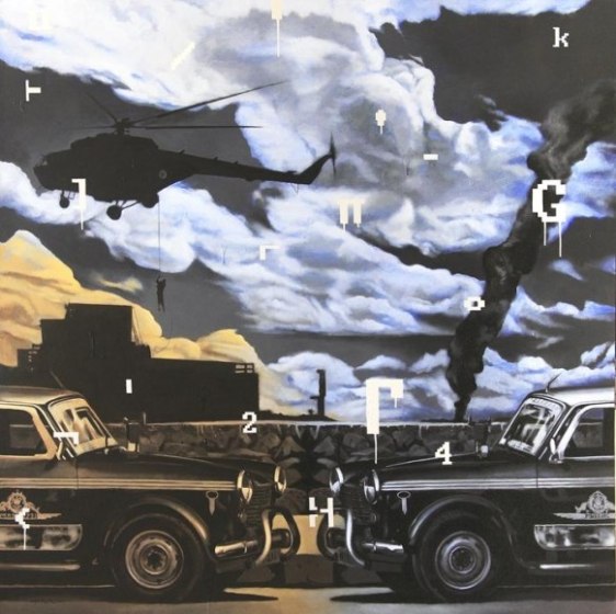 Baiju Parthan Spill 2011 Acrylic on canvas 72 x 72 in.