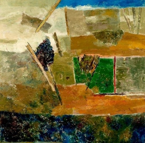 Ram Kumar Untitled Landscape 1 2009 Oil on canvas 36 x 36 in. NFS