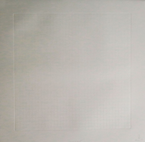 Abdullah M. I. Syed ENMESHED WHITE (Ed. of 3) 2013 Embossed on Velin Arches 300gsm paper 18.7 x 18.7 in.