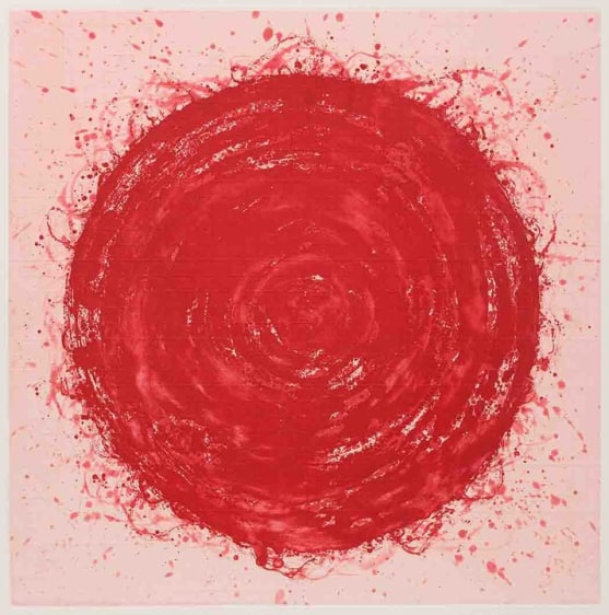 Abdullah M. I. Syed ENMESHED RED (Ed. of 10) 2013 Sugar-Lift, aquatint and embossed on Velin Arches 300gsm paper 18.7 x 18.7 in.