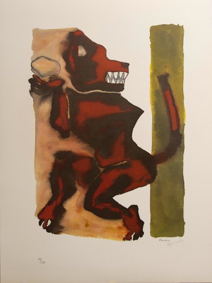 M. F.&nbsp;Husain, Hanuman-Red Demon, n/d