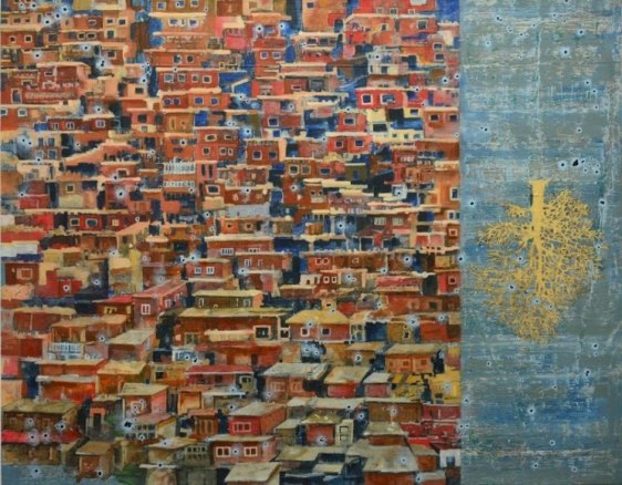 G.R. Iranna HOUSES 2013 Acrylic on canvas 52 x 65