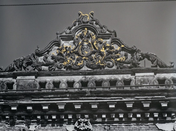 Najmun Nahar Keya   Kintsugi Dhaka (1)  Photograph on archival paper, gold leaf, archival glue  13 x 17 in.  2019