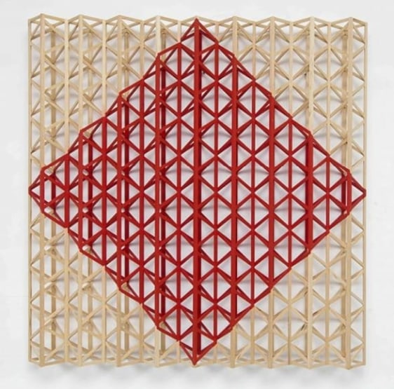 Rasheed Araeen Red Square (After Malevich) 2015 Acrylic on wood 63 x 63 x 7 in.