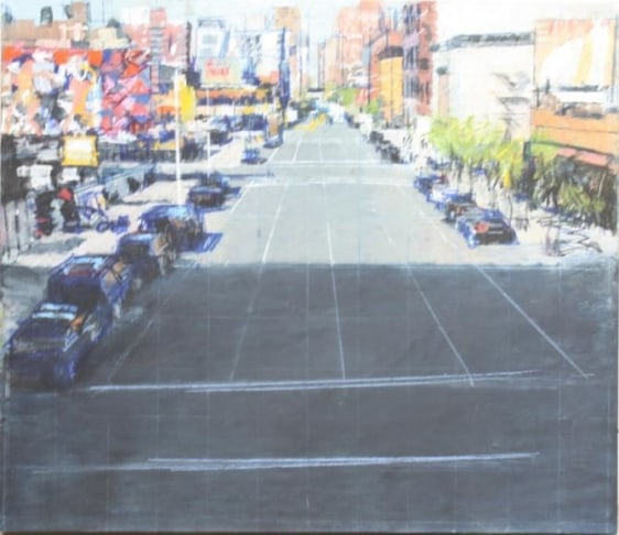 Bernardo Siciliano STREET SCENE: CHELSEA 2015 Oil on canvas 29 x 25 in.