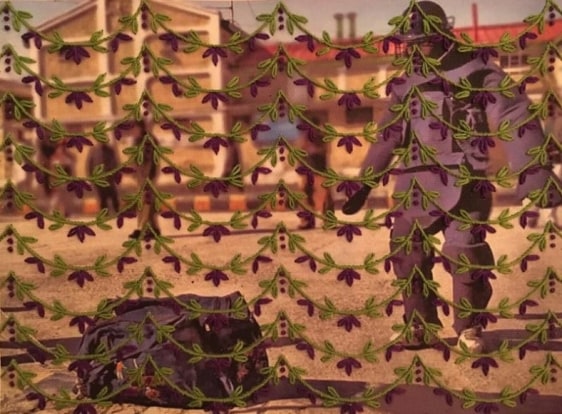 Fatima Munir UNTITLED 4 2015 Hand embroidery, ink jet on canvas 11 x 16 in.