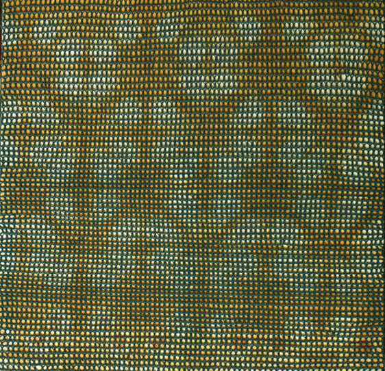 Shobha Broota Untitled (Green Pattern) 2017 Wool on canvas  40 x 40 in.
