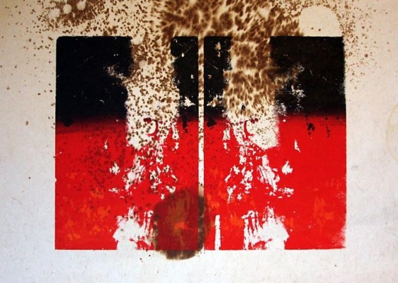 Nitin Mukul DUSSEHRA 1 Monoprint 15 x 21.5 in.