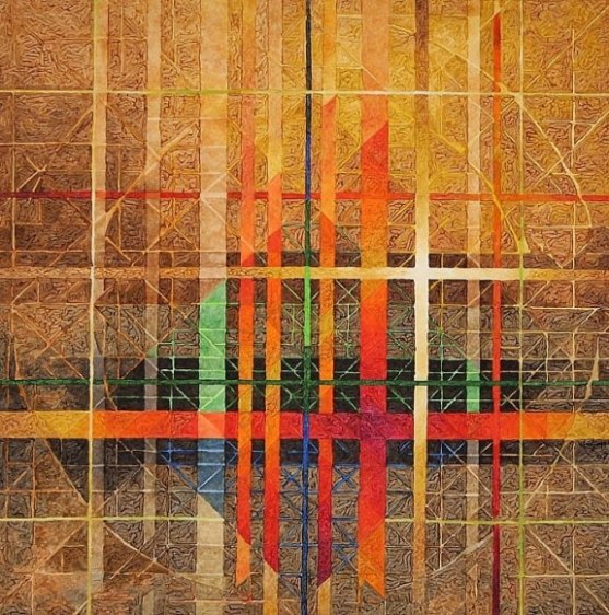 Vandana Shourie INWARD JOURNEY 7 Acrylic on canvas 36 x 36 in.  SOLD